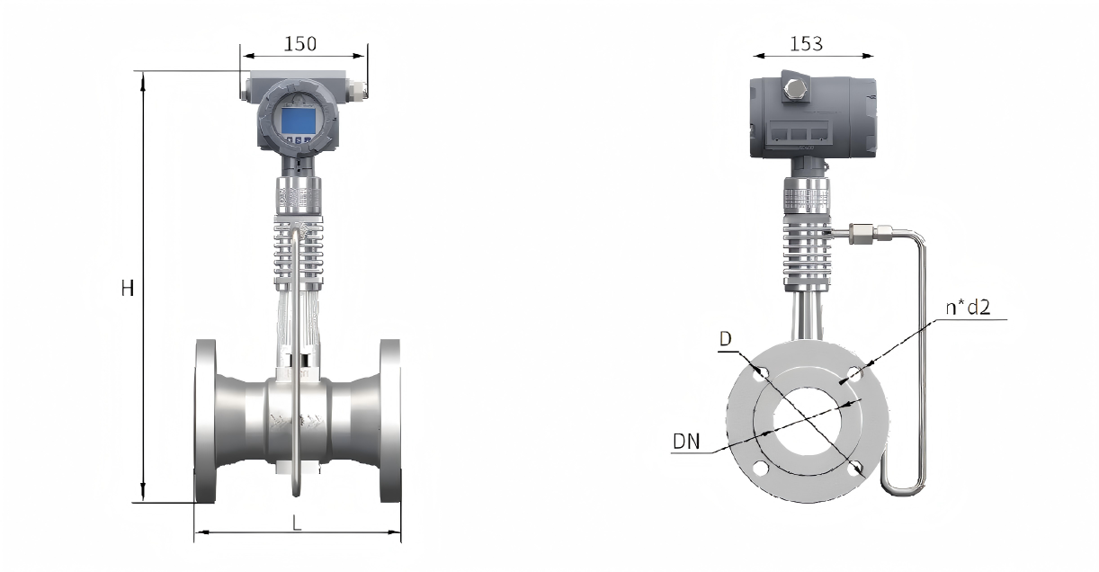 VRc系列涡街示意图 VRc系列涡街示意图