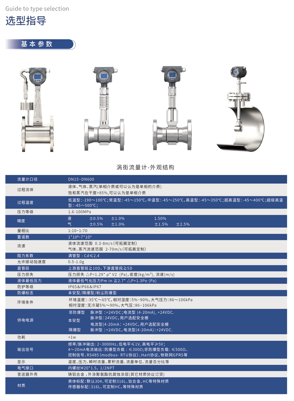 选型指导：基本参数